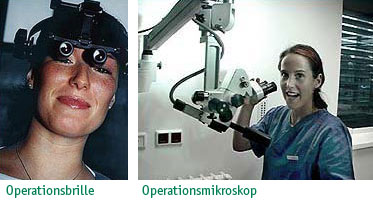 Operationsbrille und Operationsmikroskop